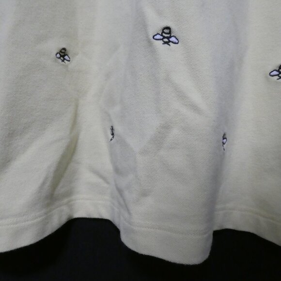 CROFT & BARROW | large | Yellow Polo Short Sleeve With Embroidered Bees All Over - Picture 8 of 16